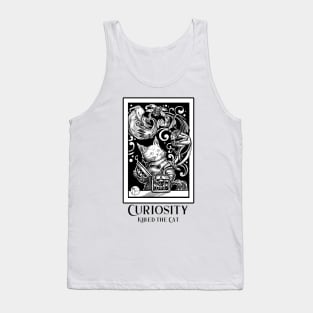 Opening Pandora's Box - Curiosity Killed The Cat -Black Outlined Version Tank Top